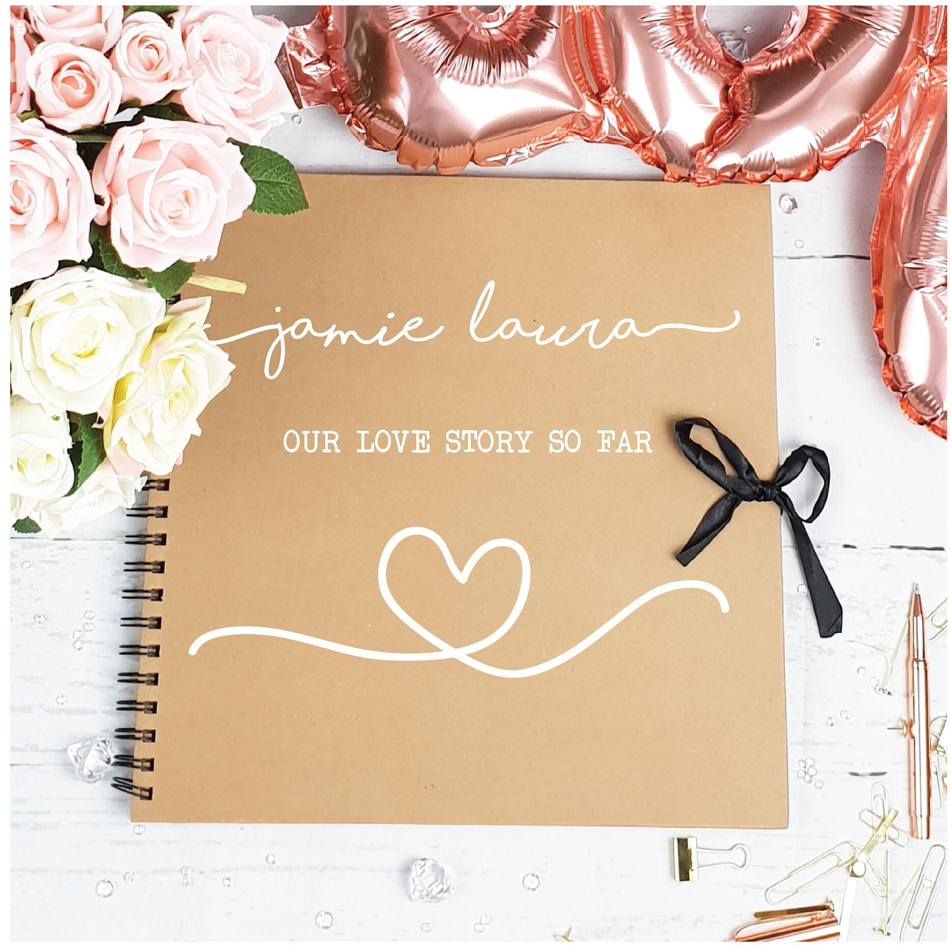 Wedding Personalised Scrapbook Personalised Couple Scrapbook