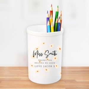 Personalised Teacher Gift, Teacher Appreciation End of Term Gift, Thank You Teacher Vase, Teaching Assistant,Nursery Worker,Thank You Gift