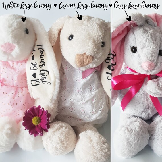personalised flower girl bunny
