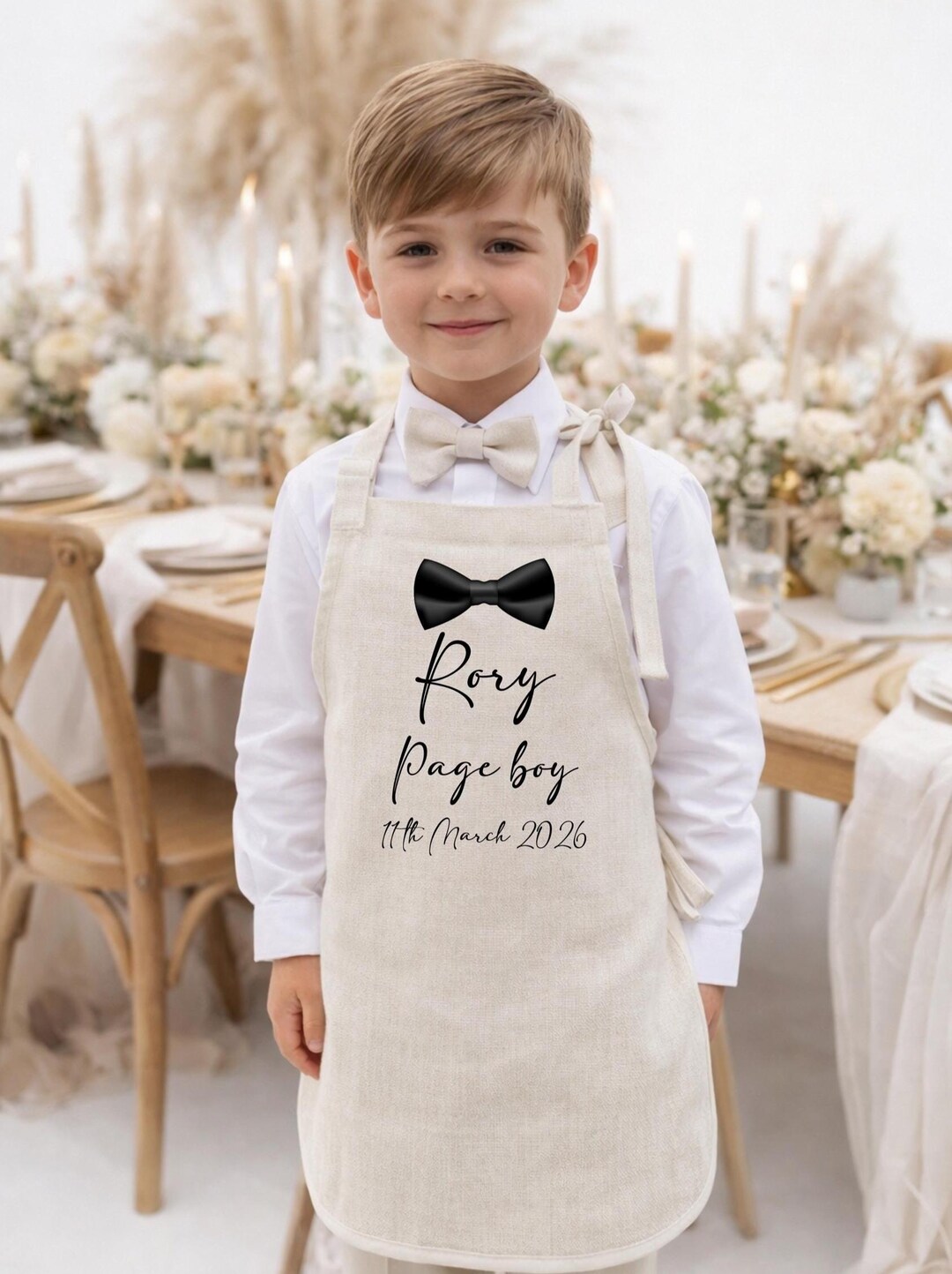 Personalised Apron, Flower Girl Gift, Wedding Gifts, Wedding Favour ...