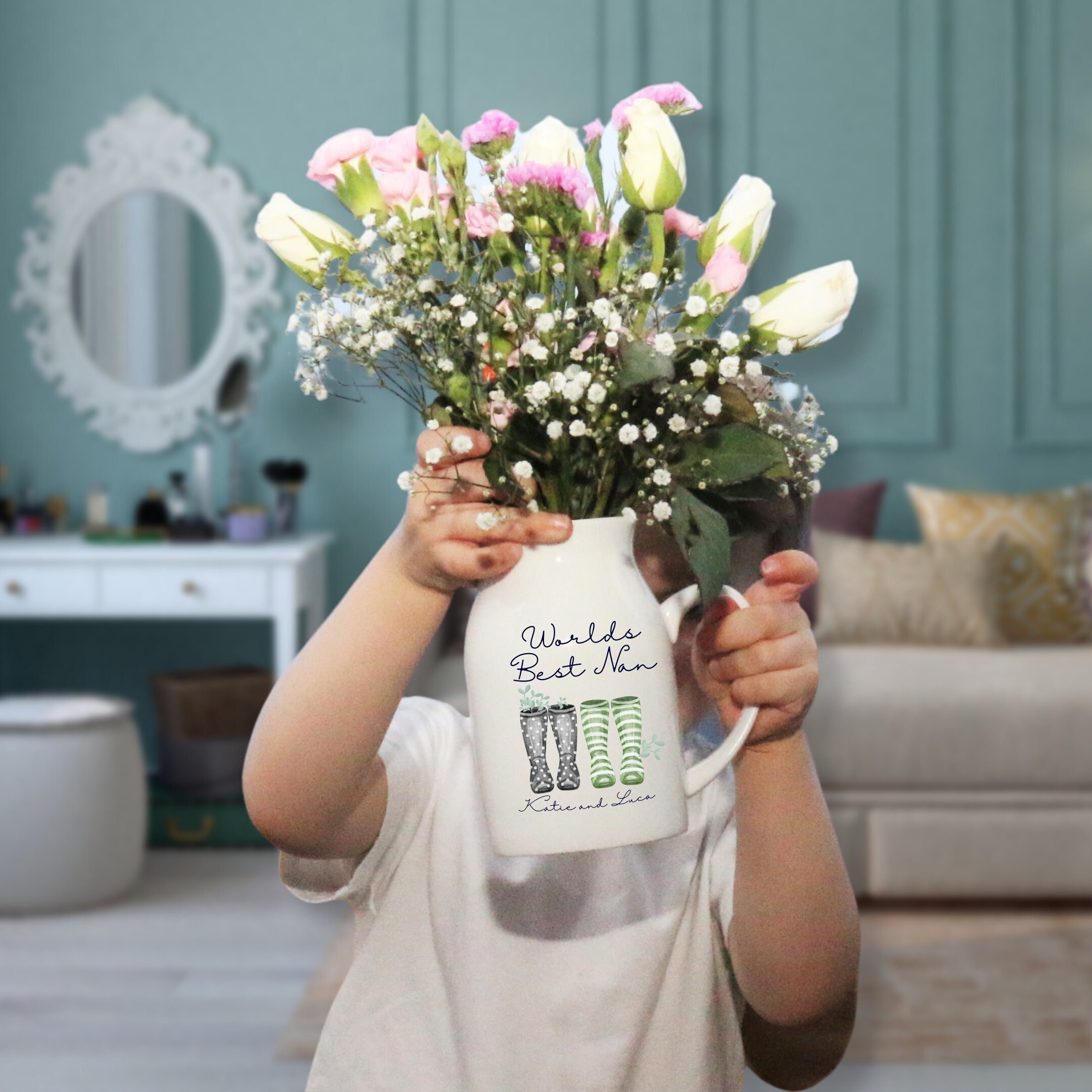 Mothers Day Nanny Gift, Mothers Day Vase, Mothers day Vase, Gift For Mum, Mum Gift, Nanny Gift