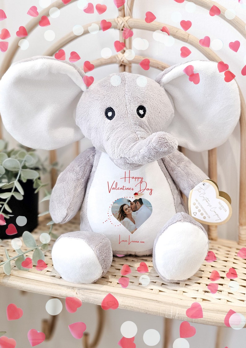 Personalised Anniversary Wishes Gift, Anniversary Soft Toy, Anniversary Gift For Her, Gift for Him, Gift For Boyfriend, Gift for Girlfriend, Elephant
