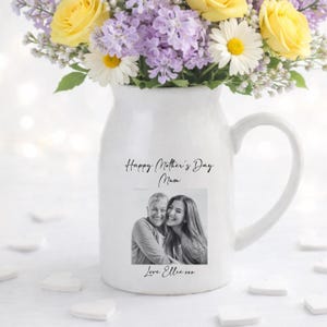 Personalized Vase, Mothers Birthday Gifts, Gift For Her, Gift For Mom, Photo Gifts, Ceramic Vase, Personalized Gifts, Custom Mom Gifts image 3