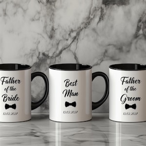 Personalised Mugs, Father of the Bride, Wedding Gifts, Father of the Groom, Best Man, Groomsman, Coffee Mugs, Dad Gifts, Dad Mug, Groom
