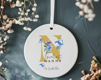 Mothers Day Gift Hanging Ceramic Bauble, Nanny Gifted, Granny Hanging Gift, Personalised Gifts, Mother's Day Gift,Gift for Nanny,Mug Giftful