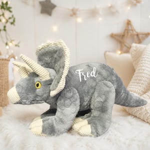 Regalo de Triceratops, Triceratops personalizado, Peluche de dinosaurio, Regalo de Triceratops, Amantes de los dinosaurios, Peluche de dinosaurio T-Rex, Triceratops