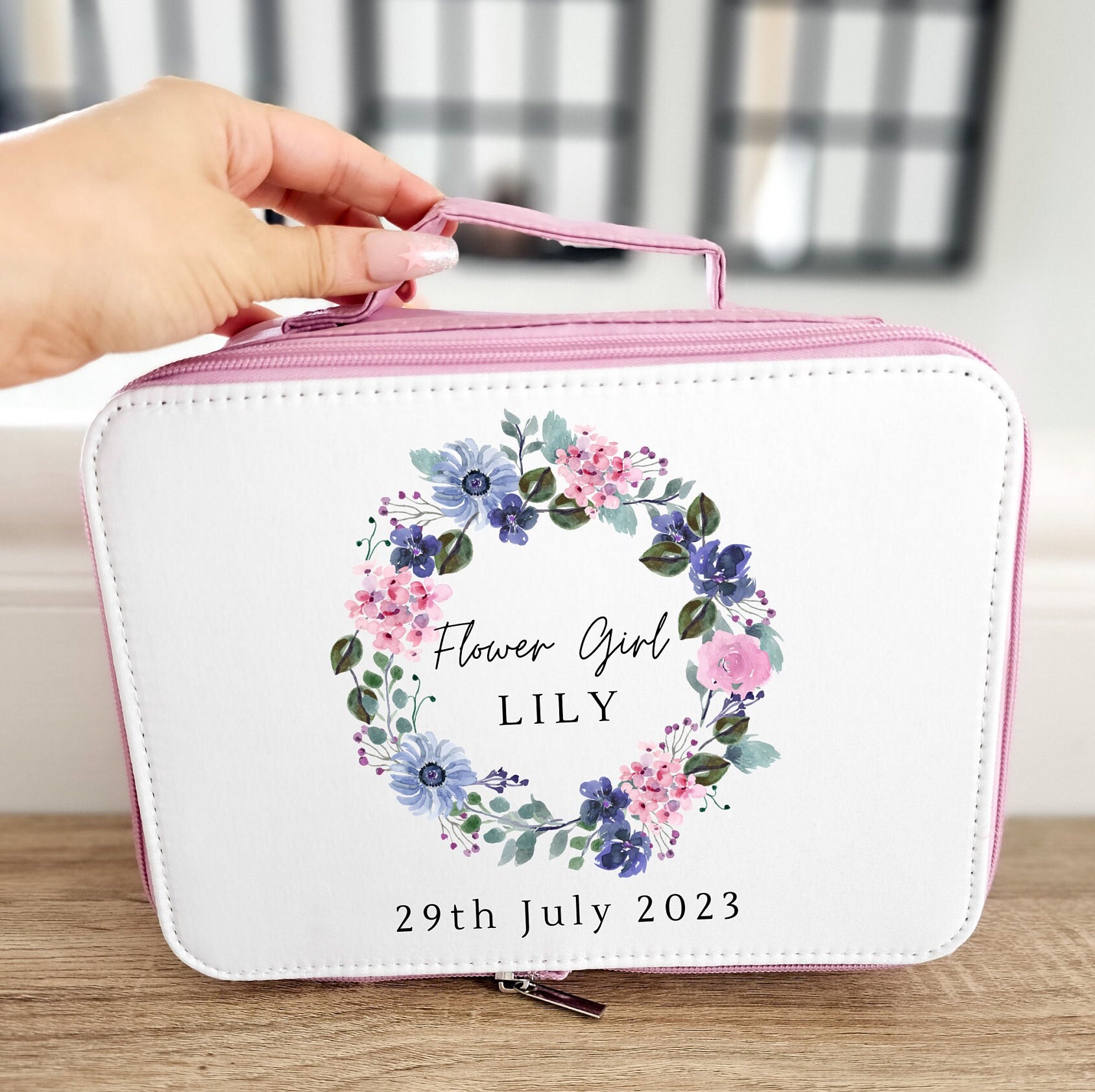 Personalised Lunch Box Lunch Bag Flower Girl Gift Etsy