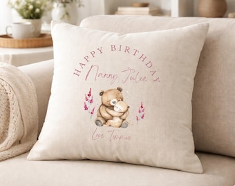 Cojín personalizado, regalos para niñeras, regalo para el Día de la Madre, primer día de la madre, regalo para ella, regalos para la abuela, regalos para la abuela, funda de cojín