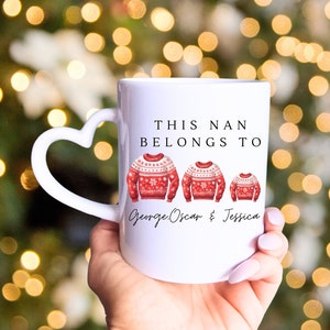 Personalised Nanny Gifts, Personalised Mug, Christmas Gifts, Grandma Gift, Gift For Her, Nanny Gift, Coffee Mug, Ceramic Mug, Gifts For Her