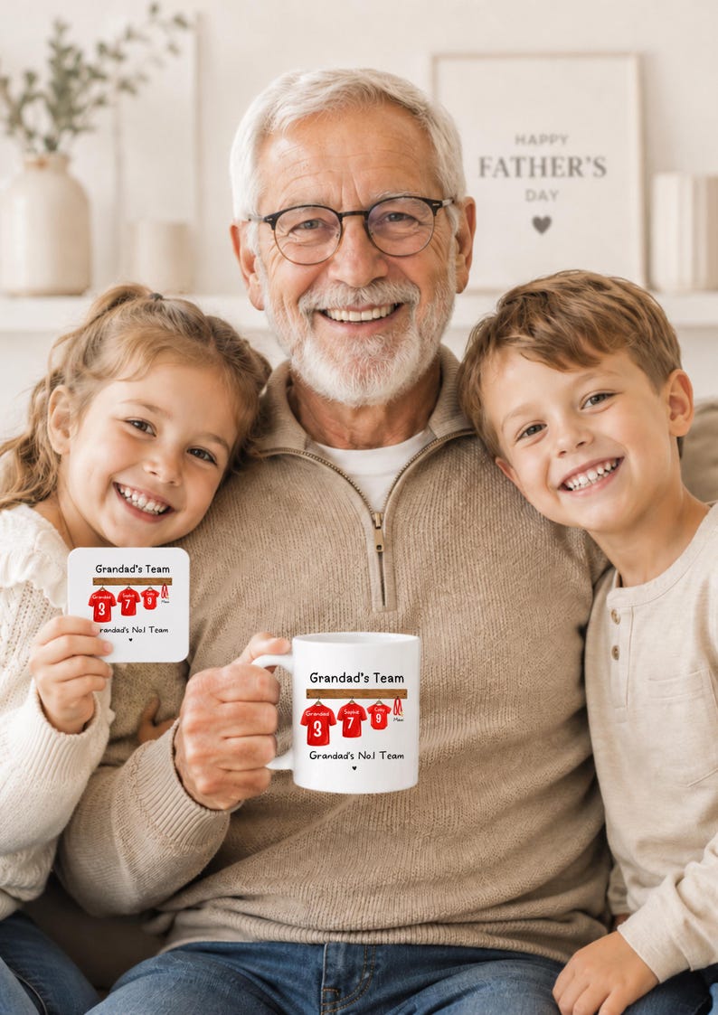 Gepersonaliseerde mok, mok voor papa, verjaardagscadeau, gepersonaliseerde mok voor hem, mok vaders voetbalteam, cadeau vader, cadeau voor vader, verjaardagsmok afbeelding 10