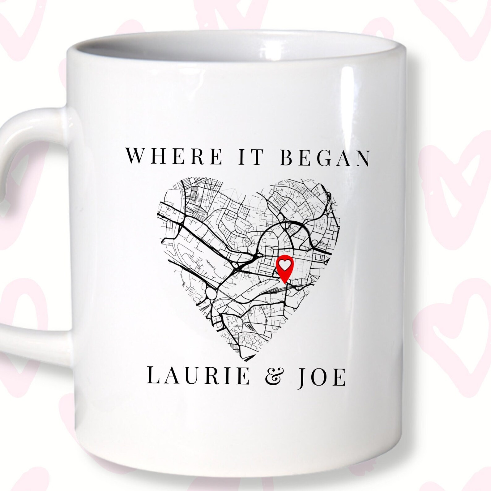 Custom Map, Personalised Mugs, Wedding Gifts, Gifts for Couples, Gift ...