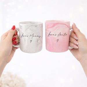 Personalised Pink Mug, Mothers Day Gift, Couple Gift, Gift For Her, Gift For Mum, Coffee Mug, Custom Mugs, Personalised Mug, Ceramic Mug image 2