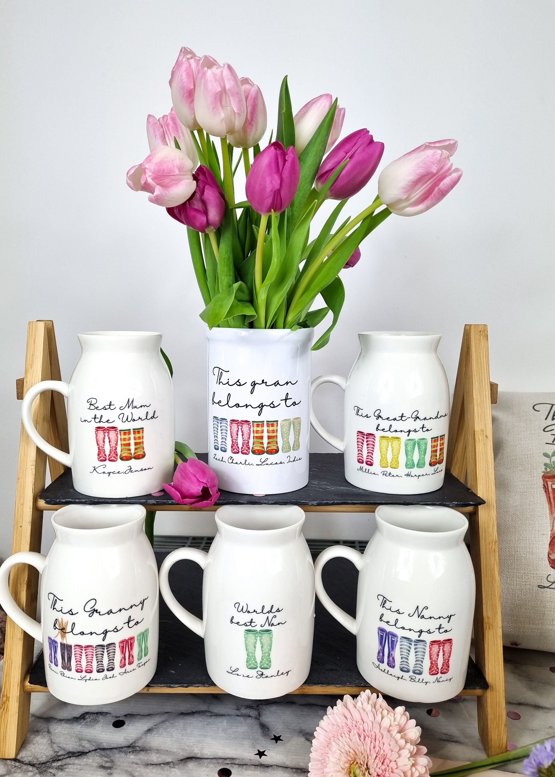 Personalized Gift for Mom, Gift for Her, Personalised Vase, Gift