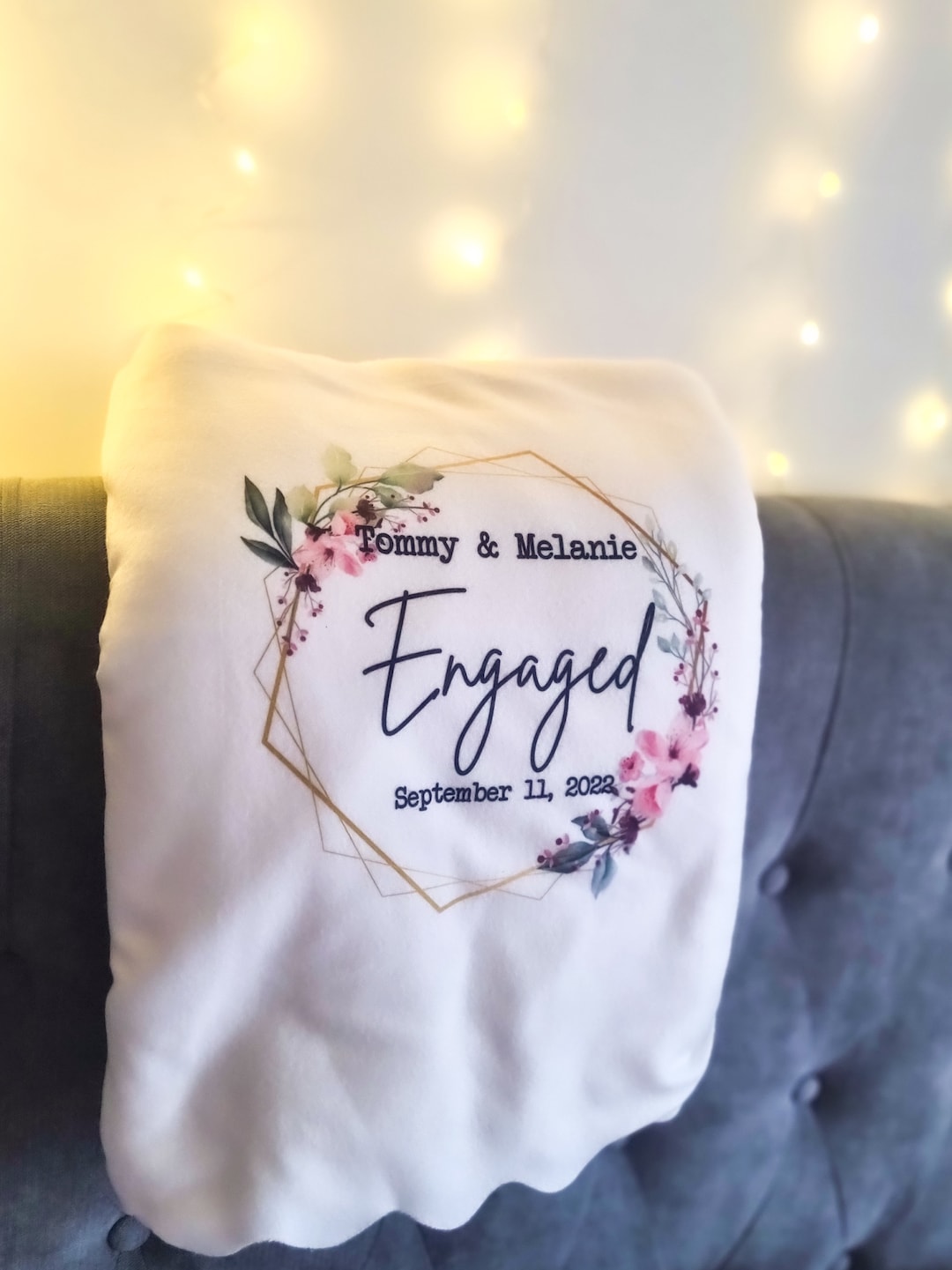 Engagement Blanket Engagement Gift Personalized Blanket Etsy UK