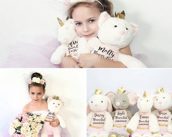 Flower Girl Gift, Wedding Gift, Bridesmaid Gift, Flower Girl Proposal, Personalised Soft Toy, Gift for her, Personalised Wedding Gift