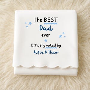 Personalised Father&#39;s Day Gift for Grandad, Best Grandad Ever Custom Blanket, Personalized Fathers Day Gift Kids Names, Grandpa Gift Blanket