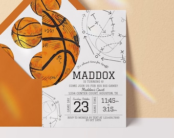 editable basketball invitation, basketball birthday invitation, basketball birthday invite, basketball digital download invitation