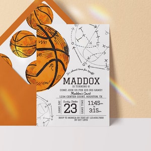 editable basketball invitation, basketball birthday invitation, basketball birthday invite, basketball digital download invitation