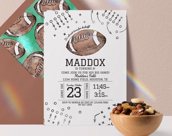 editable football invitation football birthday invitation football birthday invite football digital download invitation game time invite