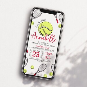 editable tennis welcome sign, tennis birthday sign, tennis birthday party, tennis digital download sign, tennis sign, game time sign image 6