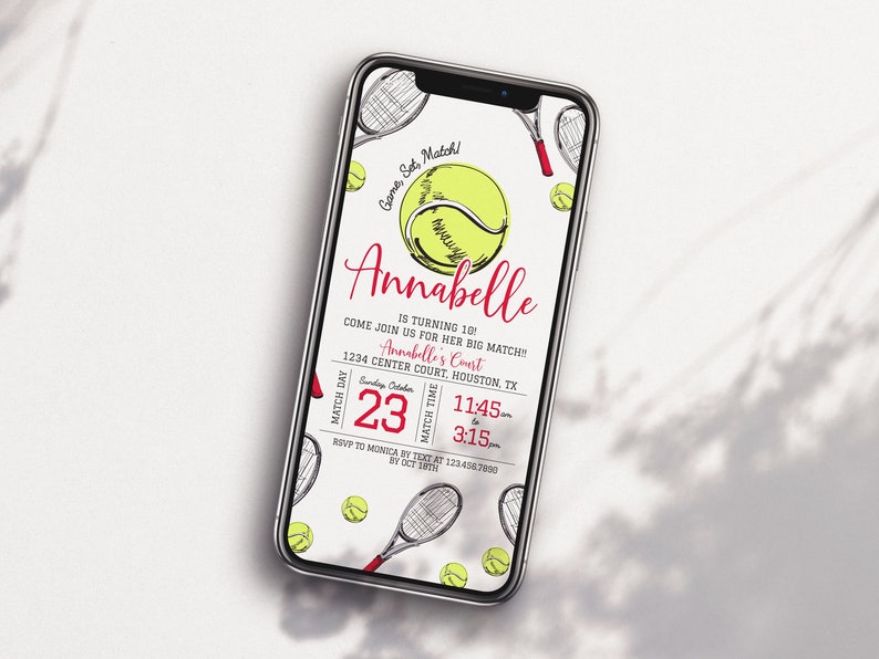 editable tennis welcome sign, tennis birthday sign, tennis birthday party, tennis digital download sign, tennis sign, game time sign image 6