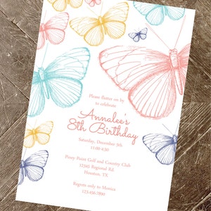 Printable Butterfly Party Invitation Butterfly Birthday | Etsy