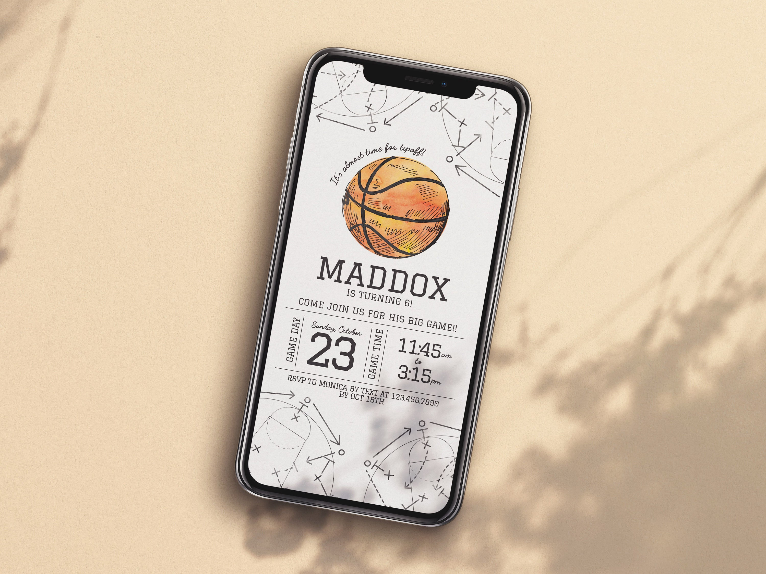 Inviti Compleanno Basket - 25 Biglietti A Tema Stadio Per Feste Bambini - Foto 2