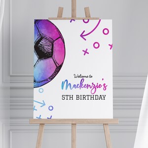 editable soccer welcome sign soccer birthday sign soccer birthday party soccer digital download sign soccer sign game time sign