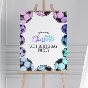 editable soccer welcome sign soccer birthday sign soccer birthday party soccer digital download sign soccer sign game time sign