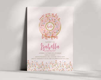 Donut Invitation Instant Download | Donut Party Printable | Donut Invite