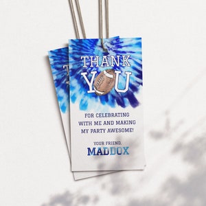 editable football pool party favor tag football tie dye birthday favor tag football pool party birthday tag football favor tag
