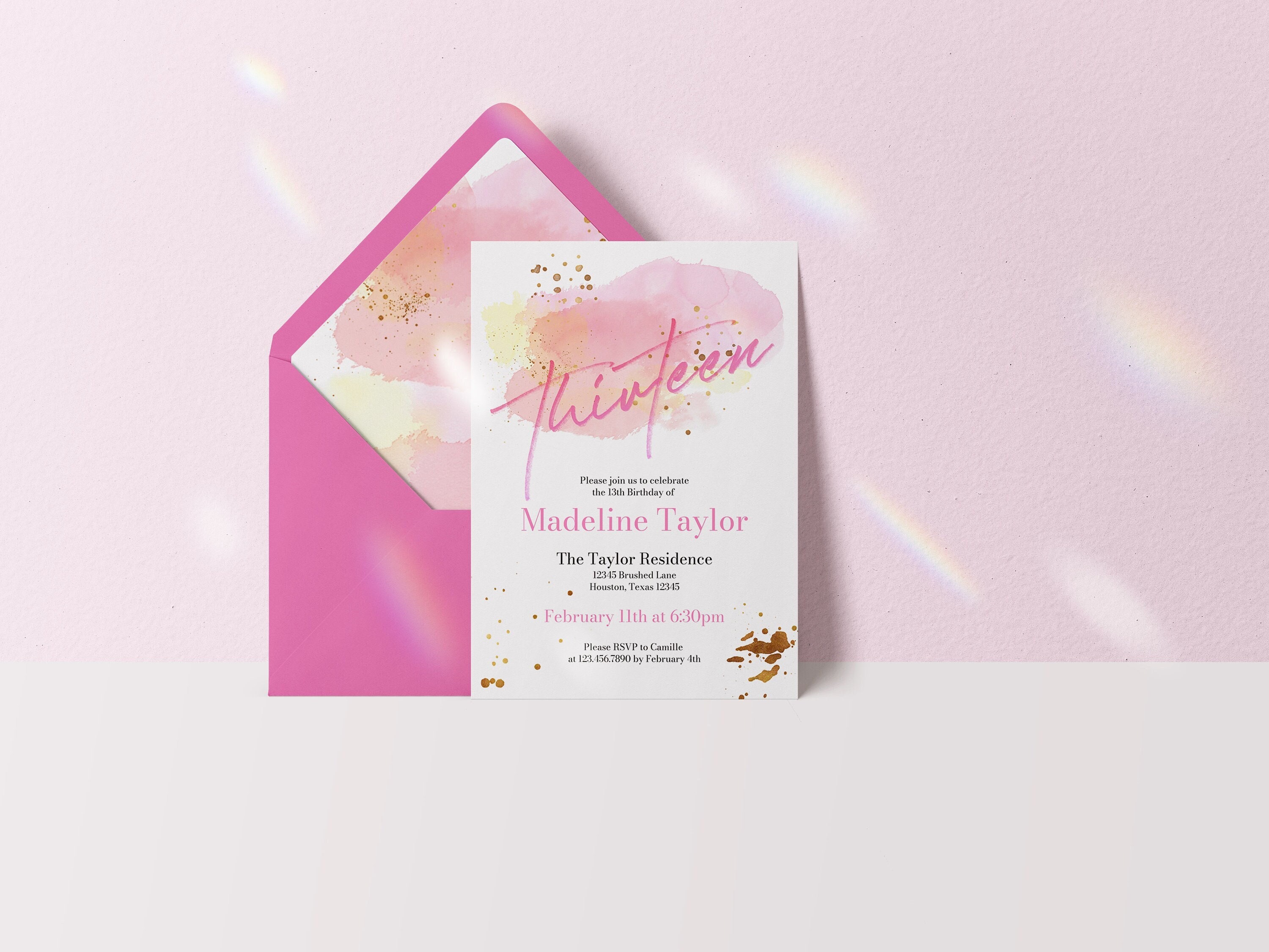 13th birthday invitation teen girl birthday invitation birthday invitation teen girl teen birthday invitation thirteenth birthday invite