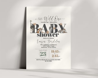 safari baby shower invitation, safari theme baby shower invitation, safari baby shower printable invitation, editable invitation digital