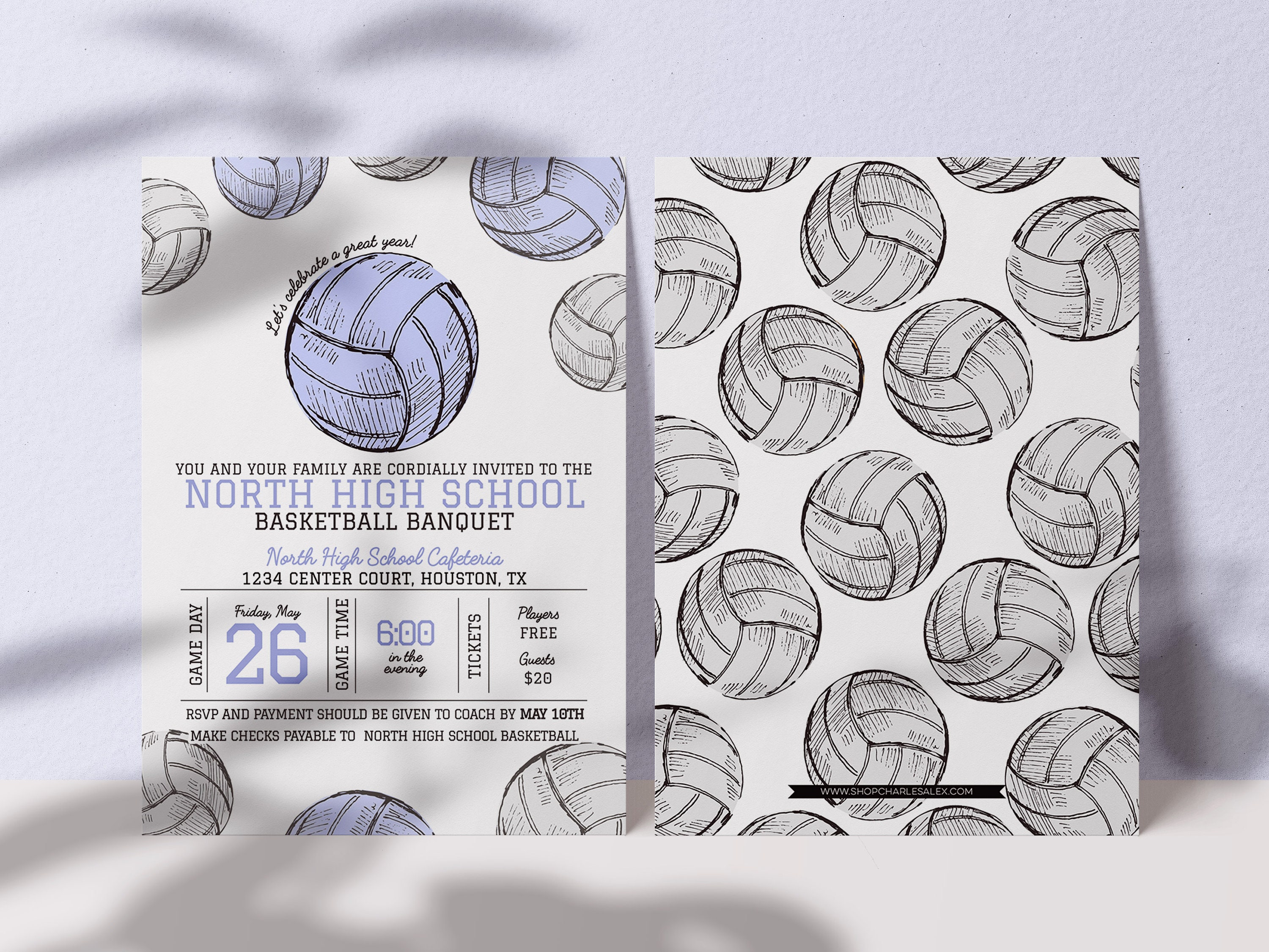 Editable Volleyball Banquet Invitation Volleyball Banquet Etsy