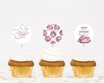 editable basketball cupcake toppers, basketball birthday toppers, basketball birthday party, basketball digital download circles, topper