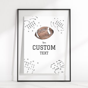 editable football sign custom text football birthday sign football birthday party football digital download sign game time sign