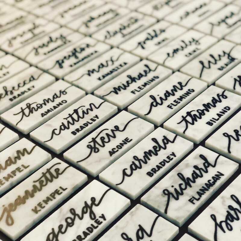 Rock Place Card - Etsy