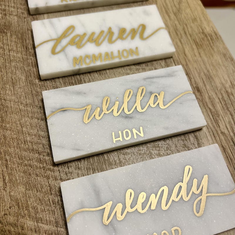 Rock Place Card - Etsy