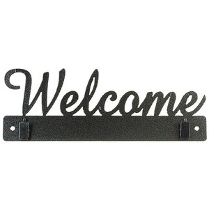 10 Inch Welcome with clips, Charcoal