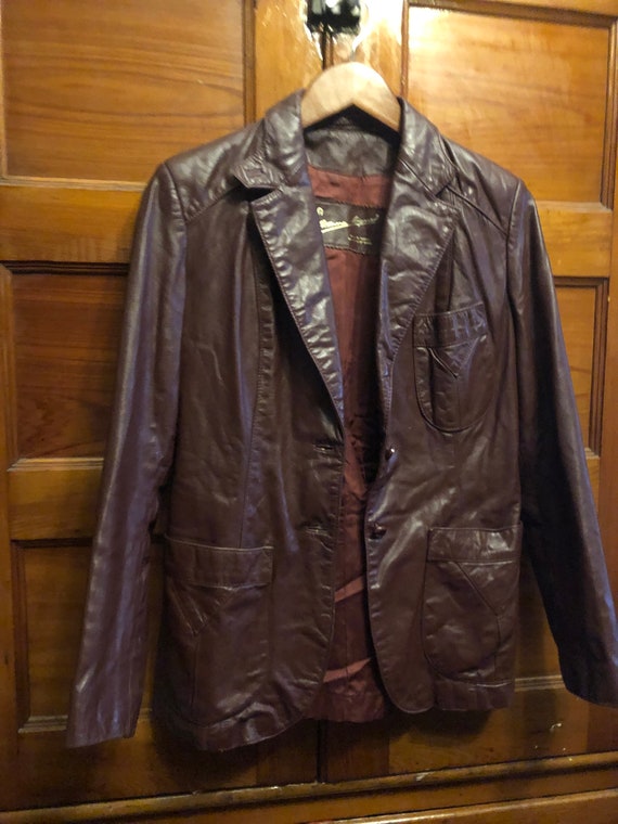 Etienne | Oxblood Leather Jacket/Blazer - image 2