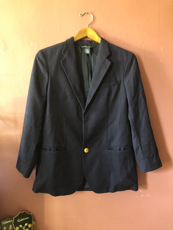 ralph lauren navy blue blazer