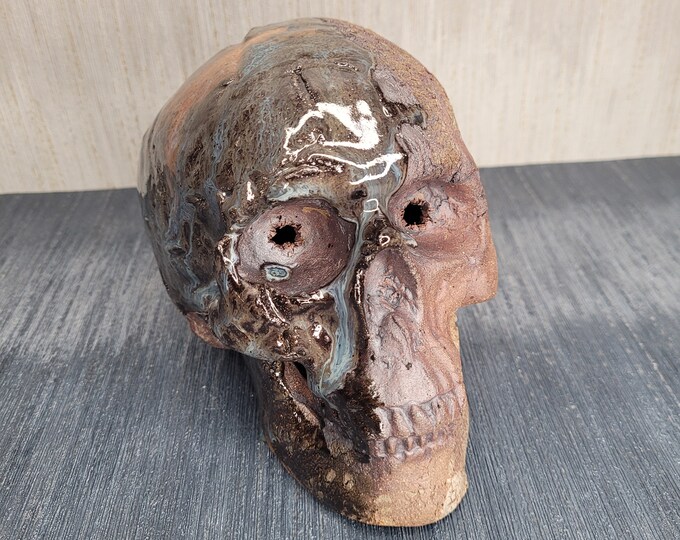 Ceramic human skull