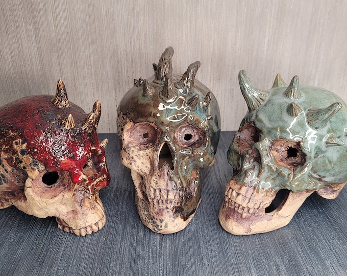 Ceramic human skull