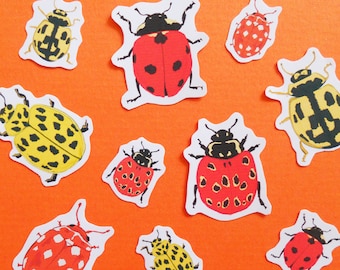 Ladybird Stickers (ten sticker flakes)