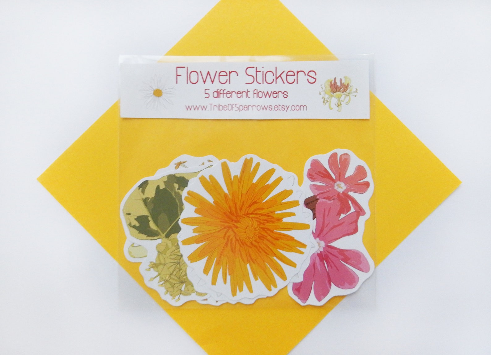 Flower Vinyl Stickers large Etsy