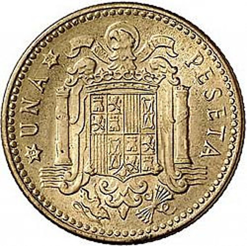 1953 Bronze 1 Pesata spanish Coin Etsy