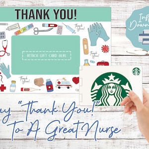 INSTANT DOWNLOAD-Nurse Thank You, Nurse Appreciation, Medical Thank You, Doctor Thank You, Hospital Staff, Thank You