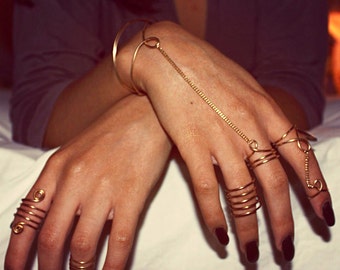 Bohemi Gal's Bangle and Hand Chain
