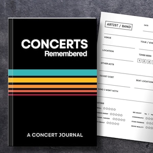 Concert Journal | Track Favorite Concerts | Music Diary and Logbook (Paperback)