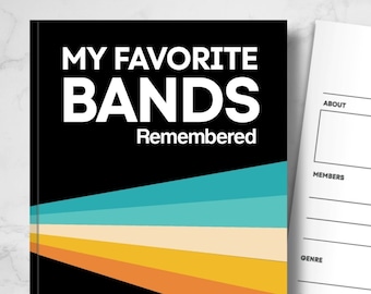 Favorite Bands Music Journal: Teen Music Activity Book (Paperback)